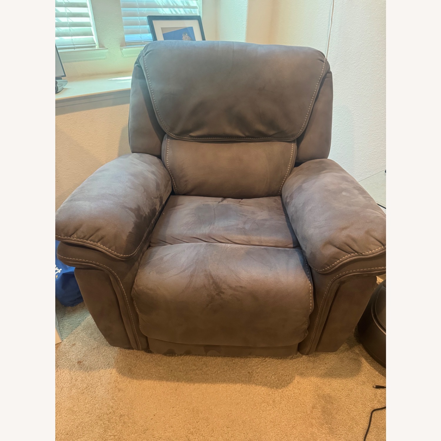 Living Spaces Light Brown Recliner - image-1