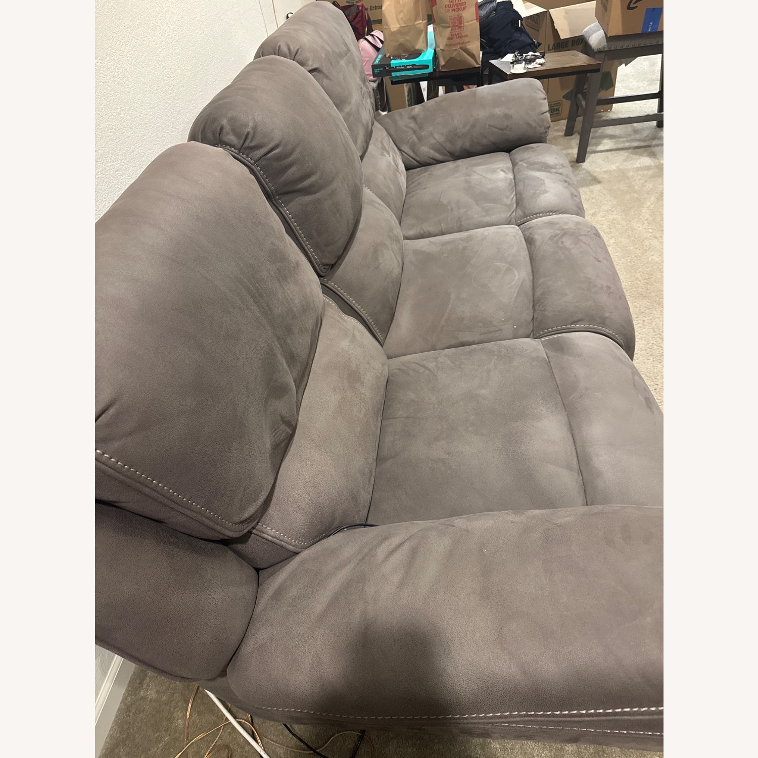 Living Spaces Dark Brown 3+ Seater Sofa - image-2