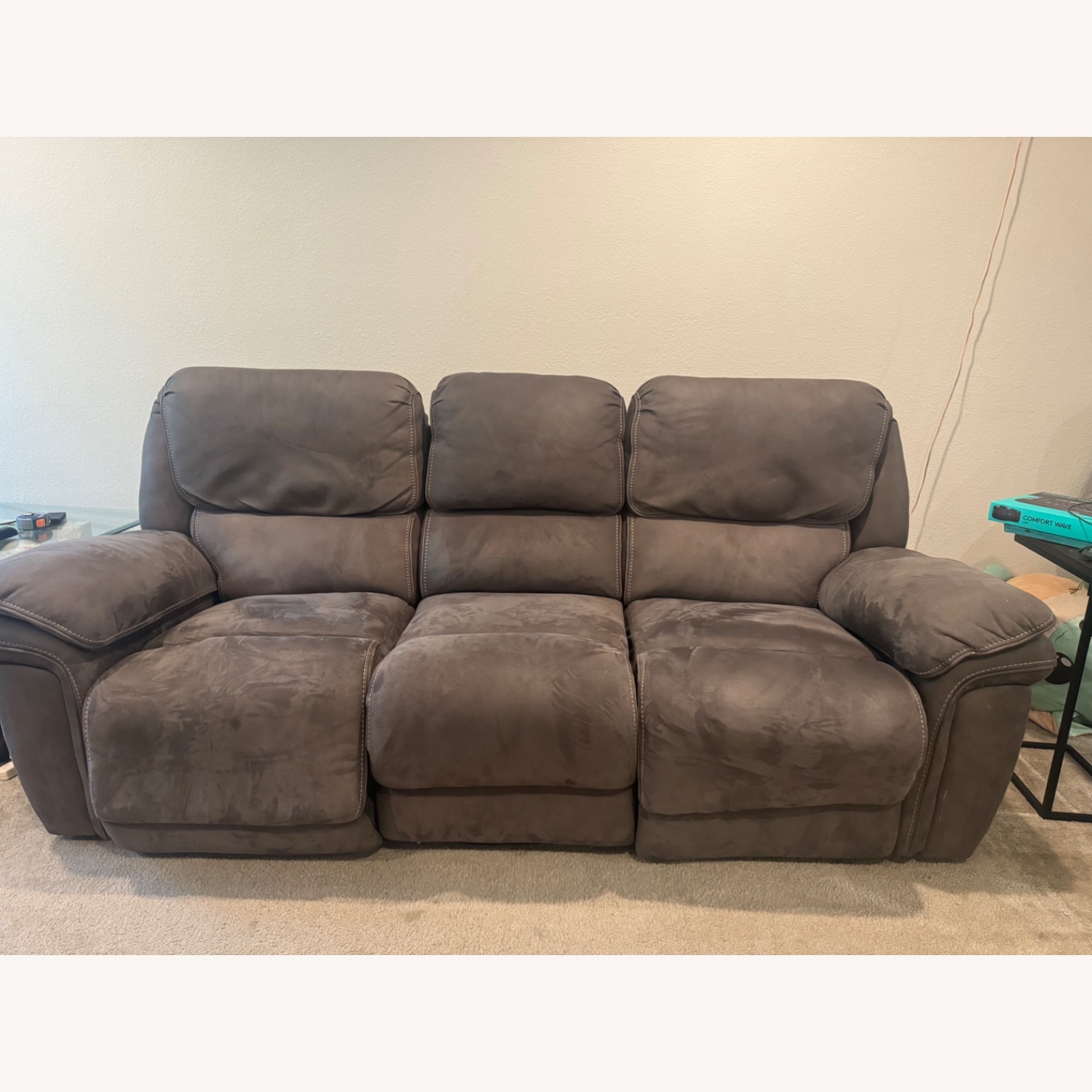 Living Spaces Dark Brown 3+ Seater Sofa - image-1
