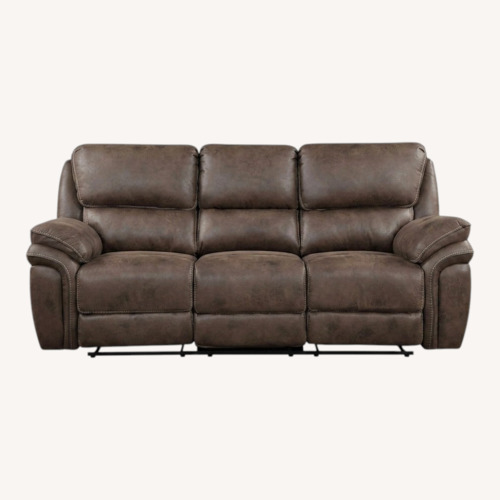 Used Living Spaces Dark Brown 3+ Seater Sofa for sale on AptDeco