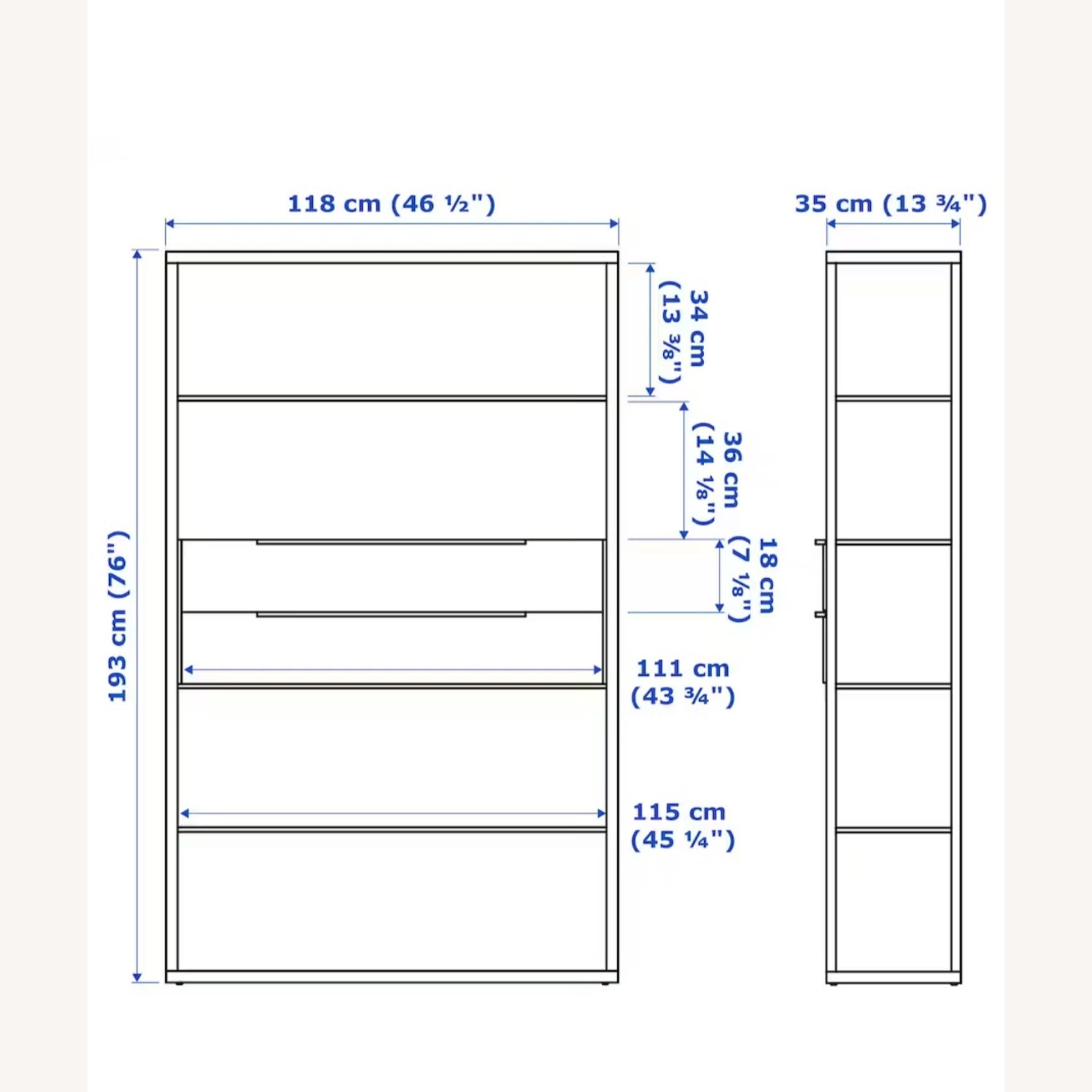 IKEA Fjaelkinge Shelf Unit Drawers - image-4