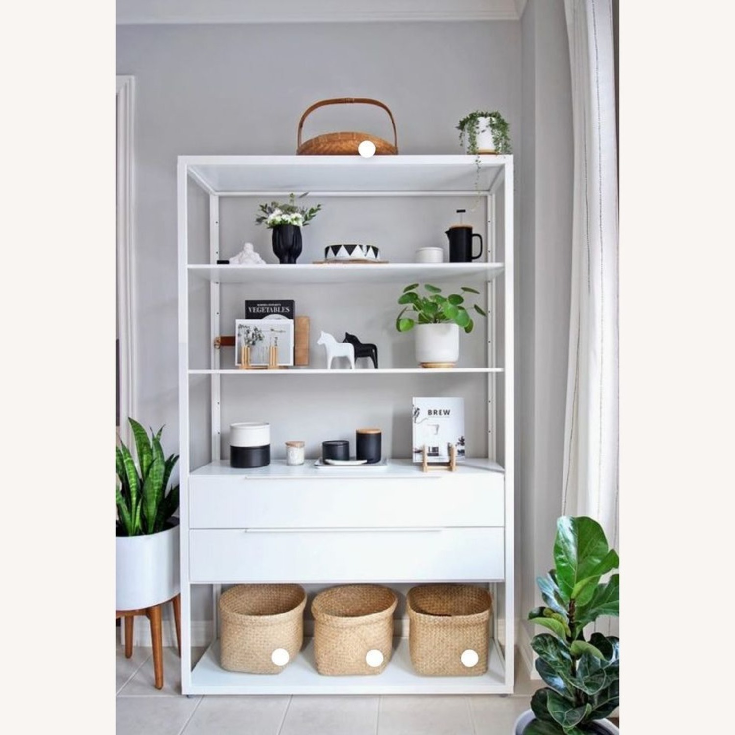 IKEA Fjaelkinge Shelf Unit Drawers - image-2
