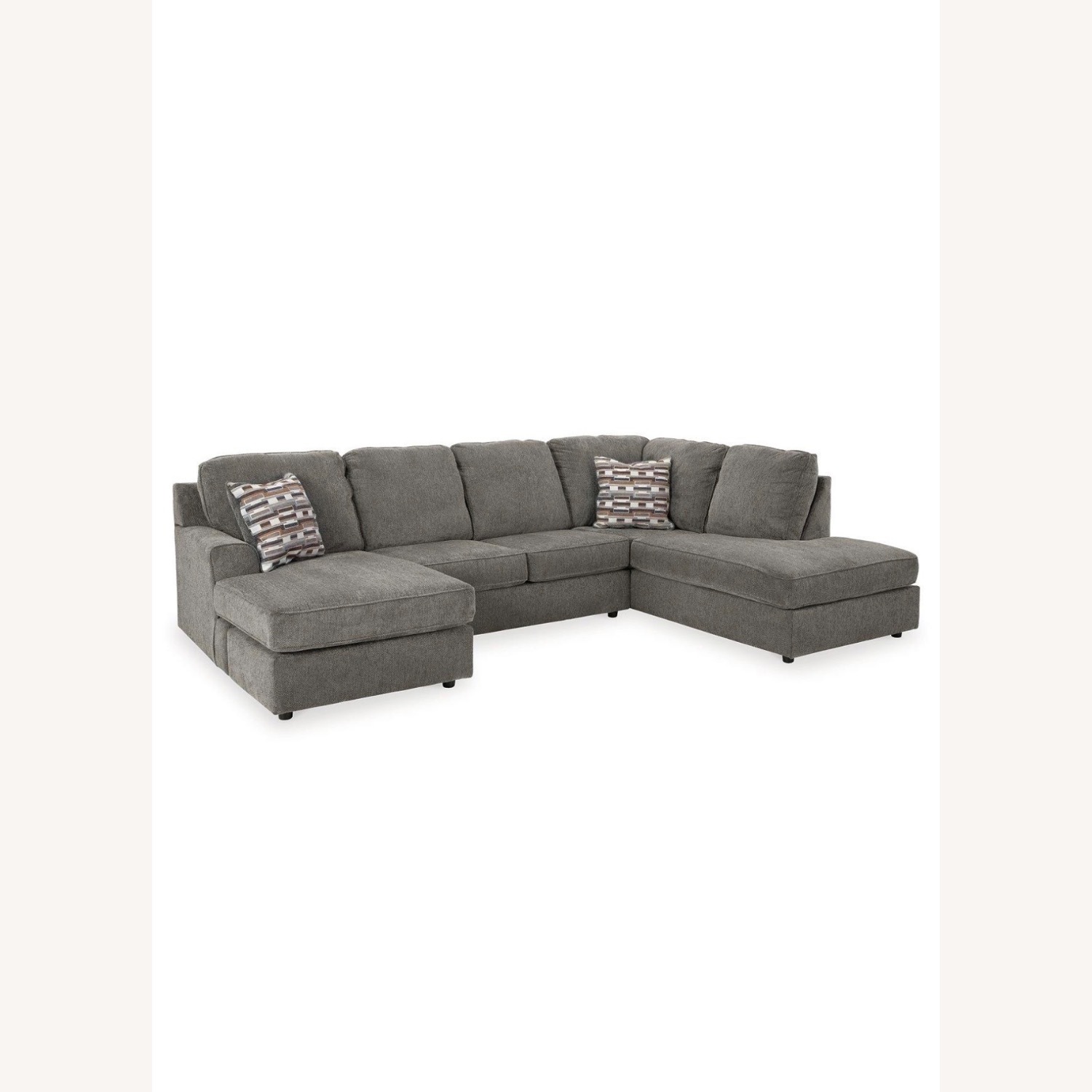 Light Gray Fabric 2 Piece Sectional - image-3