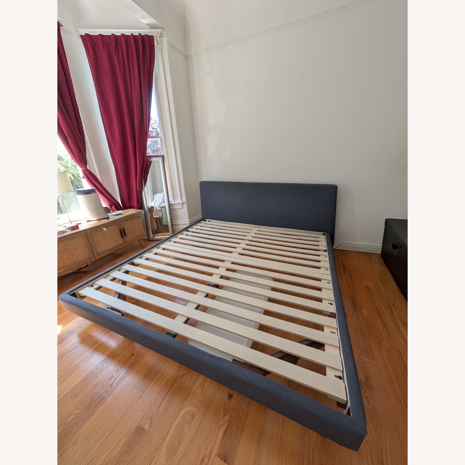 Article Tessu Upholstered King Bed in Caspian Blue - image-1