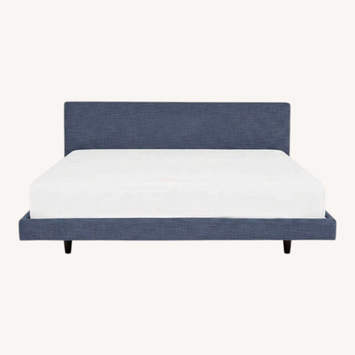 Used Article Tessu Upholstered King Bed in Caspian Blue for sale on AptDeco