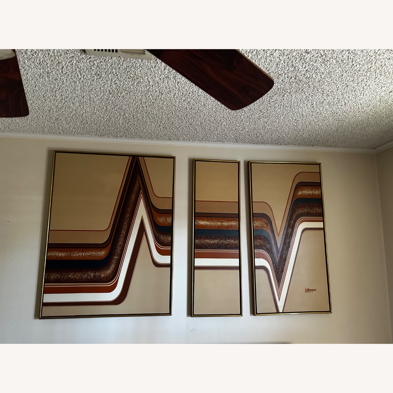 Vintage/Antique Finds Letterman Leather Wall Art - image-3