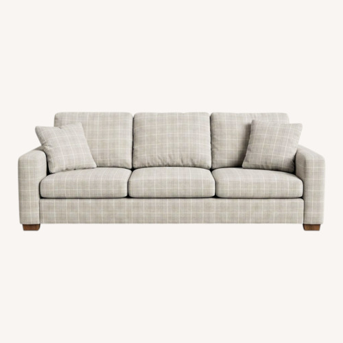 Used Mcreary Modern Plaid Fabric Track Arm Sofa for sale on AptDeco