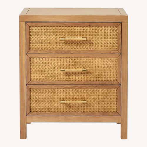 Used Mesa Cane 3-Drawer Nightstand for sale on AptDeco