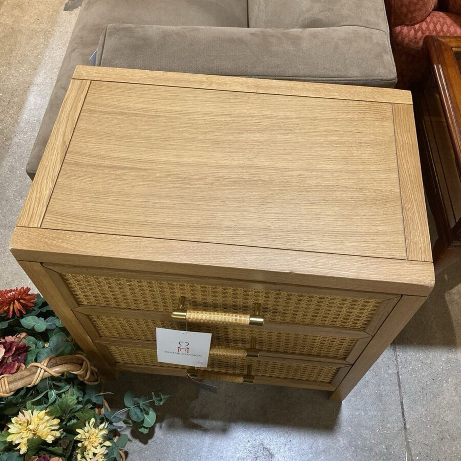 Mesa Cane 3-Drawer Nightstand - image-4