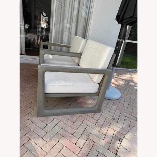 Used Restoration Hardware Mesa Natural Wood Patio Furniture for sale on AptDeco