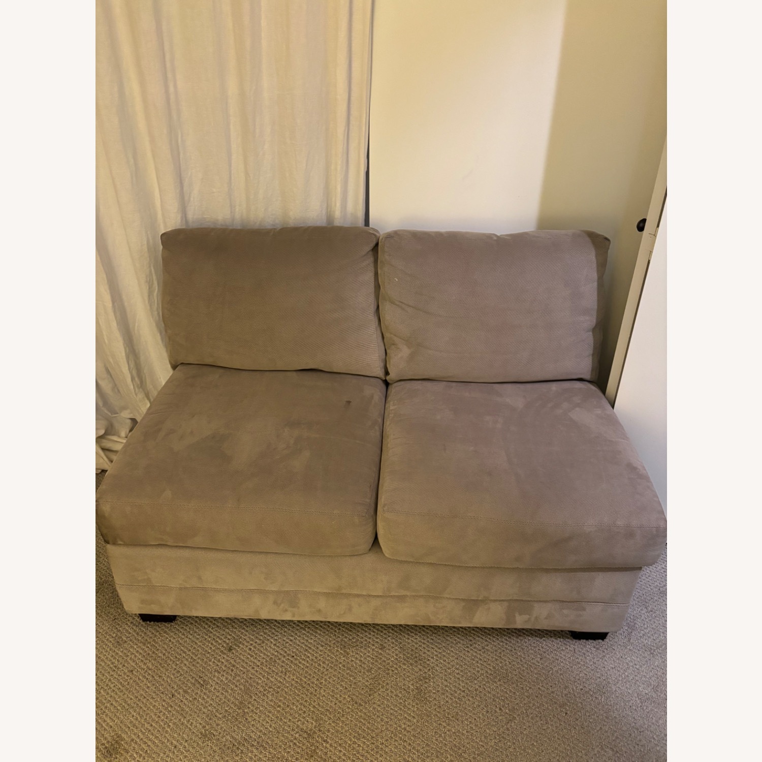 Crate & Barrel Green 2 Piece Sectional - image-8