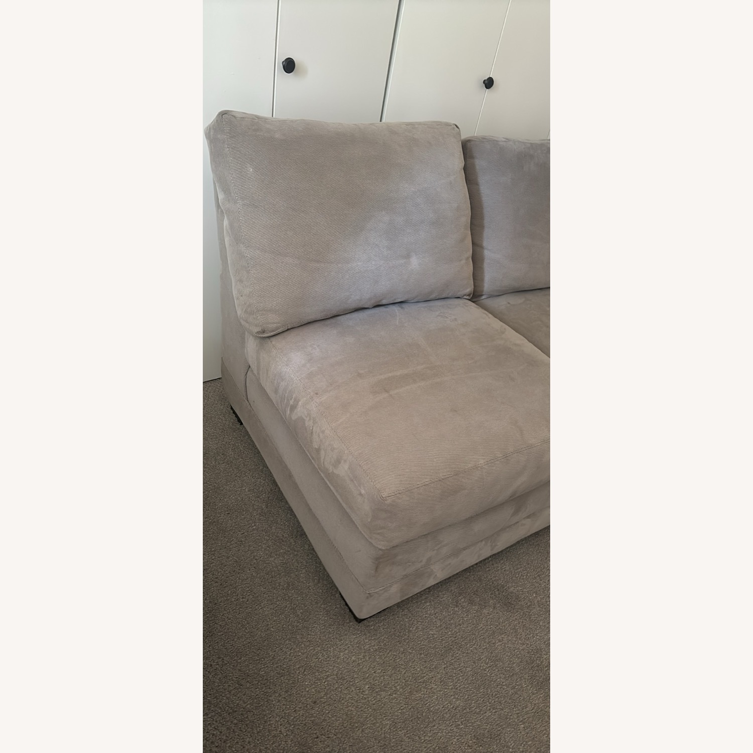 Crate & Barrel Green 2 Piece Sectional - image-3