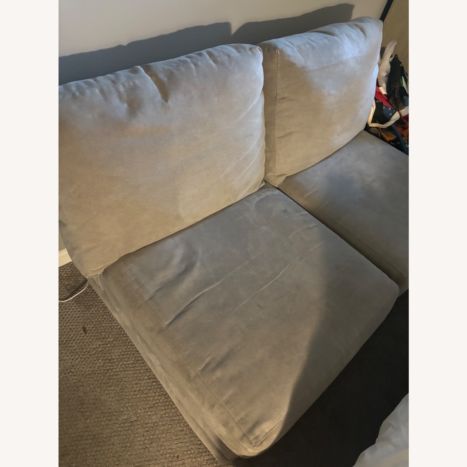Crate & Barrel Green 2 Piece Sectional - image-4