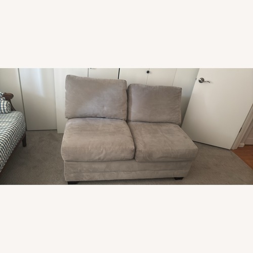 Used Crate & Barrel Green 2 Piece Sectional for sale on AptDeco