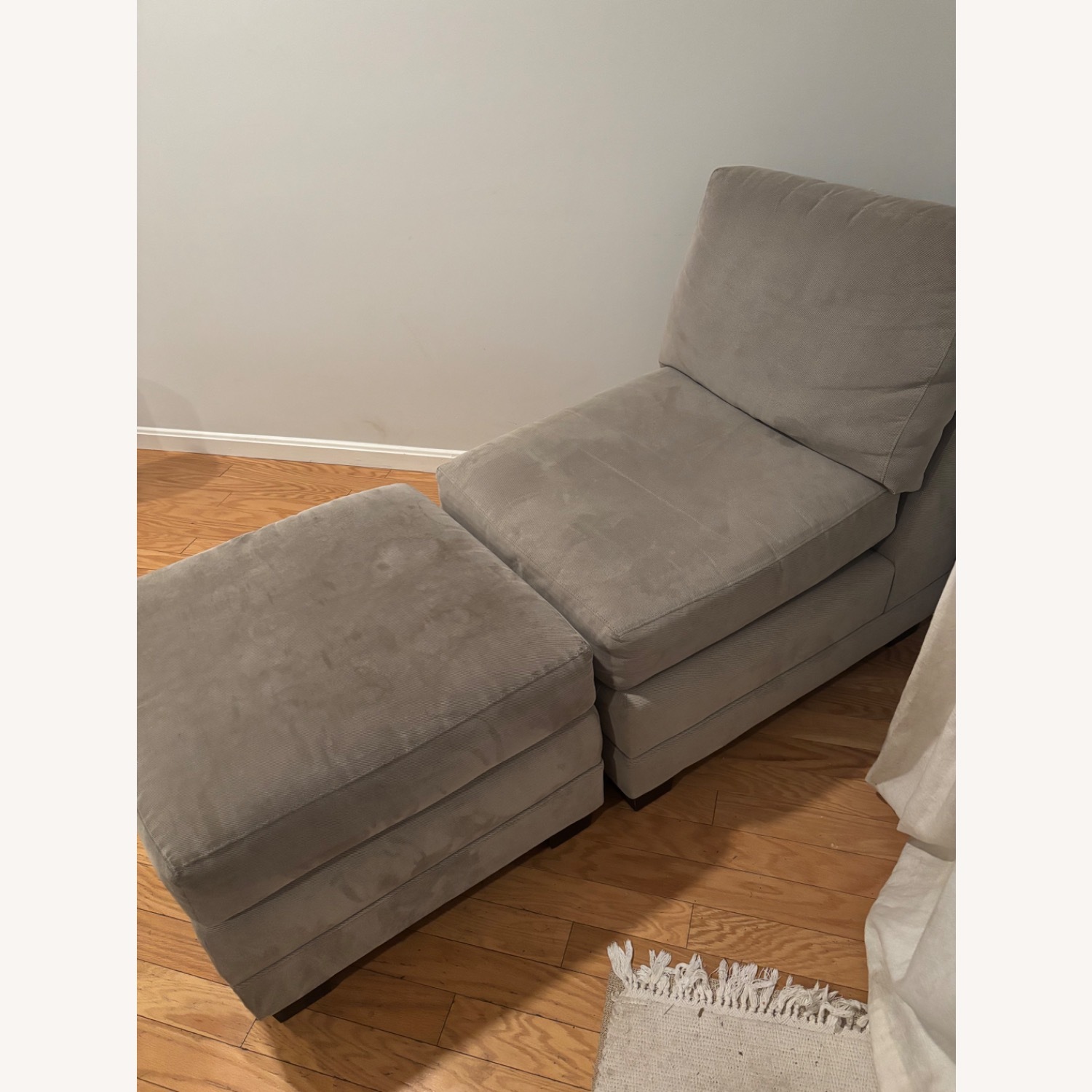 Crate & Barrel Green 2 Piece Sectional - image-7