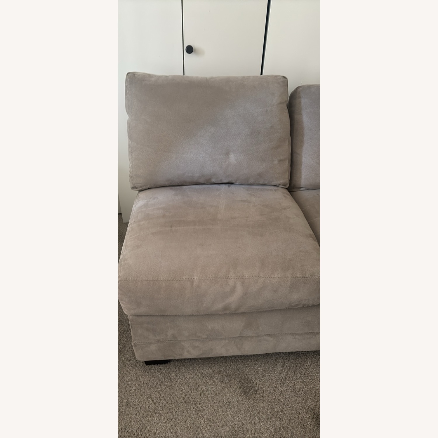 Crate & Barrel Green 2 Piece Sectional - image-2