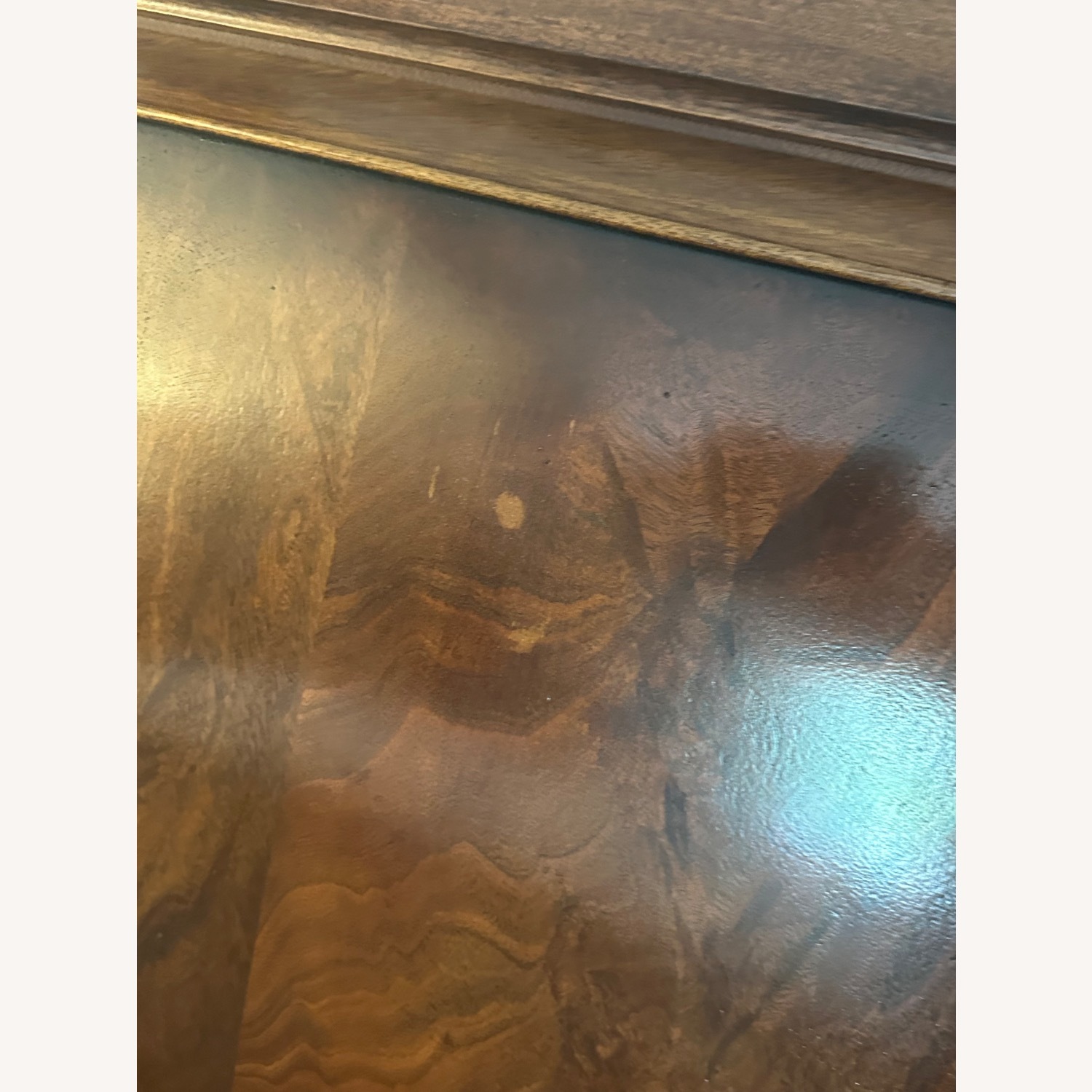 Vintage Queen Ethan Allen Newport Wood Sleigh Bed - image-10