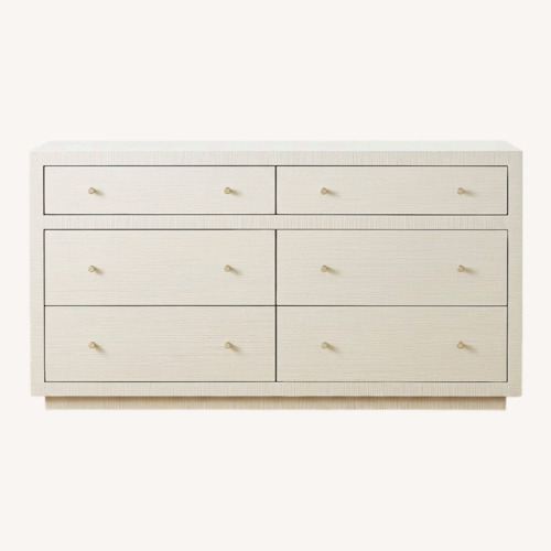 Used West Elm Grasscloth 6-Drawer Dresser for sale on AptDeco