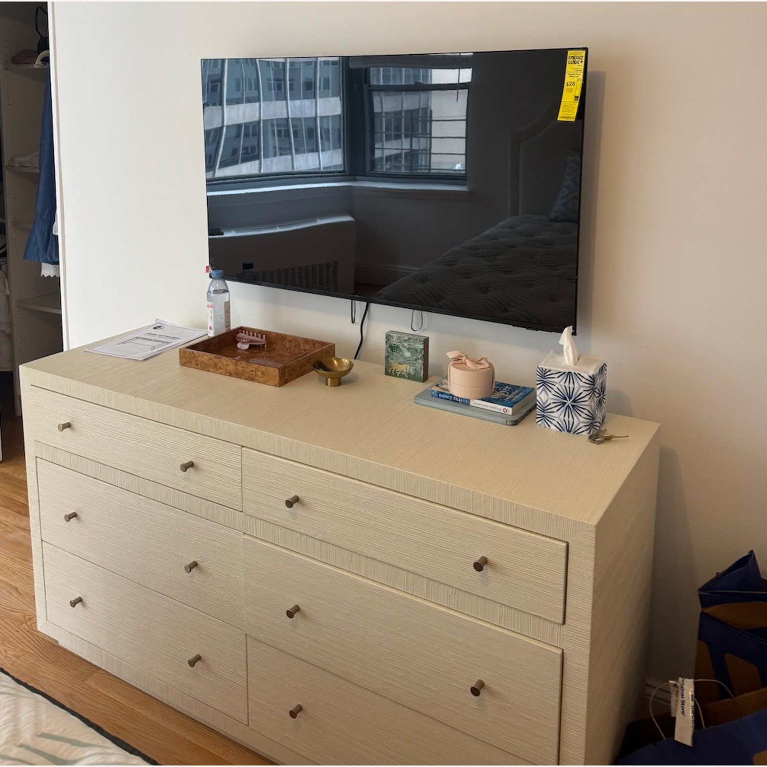 West Elm Grasscloth 6-Drawer Dresser - image-4