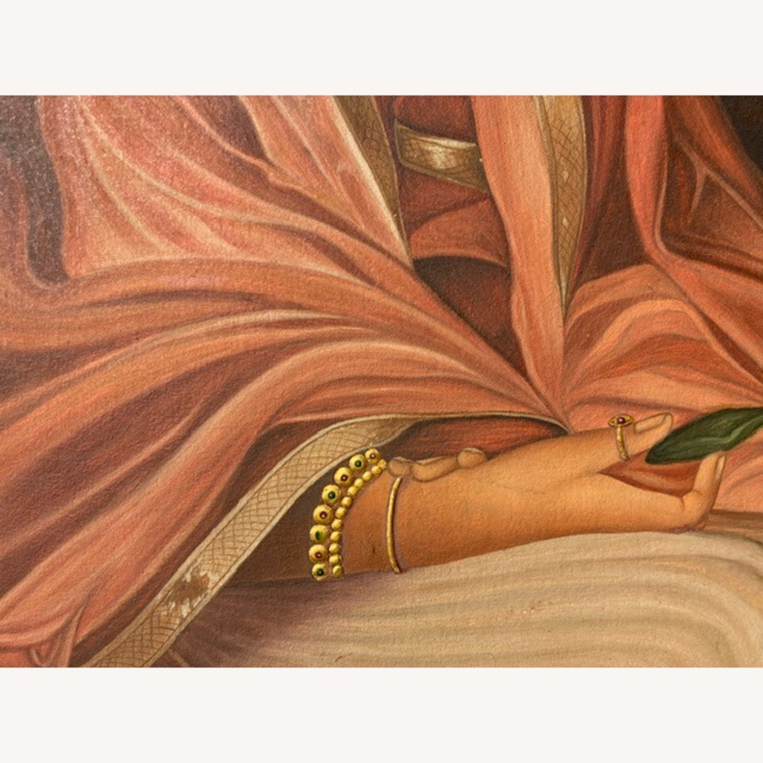 Bejeweled Indian Princess Painting on Wood - image-5