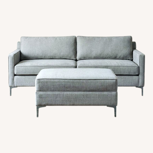 Used American Leather Light Gray Fabric 2 Seater Sofa for sale on AptDeco