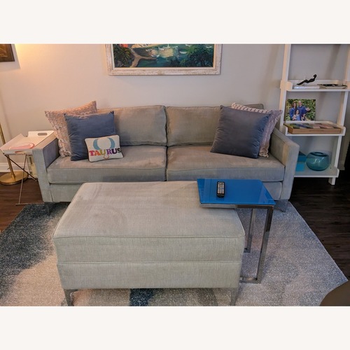 Used American Leather Light Gray Fabric 2 Seater Sofa for sale on AptDeco