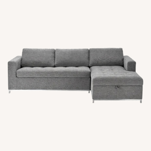 Used Article Soma Grey Sleeper Sectional (Sofa Bed) for sale on AptDeco