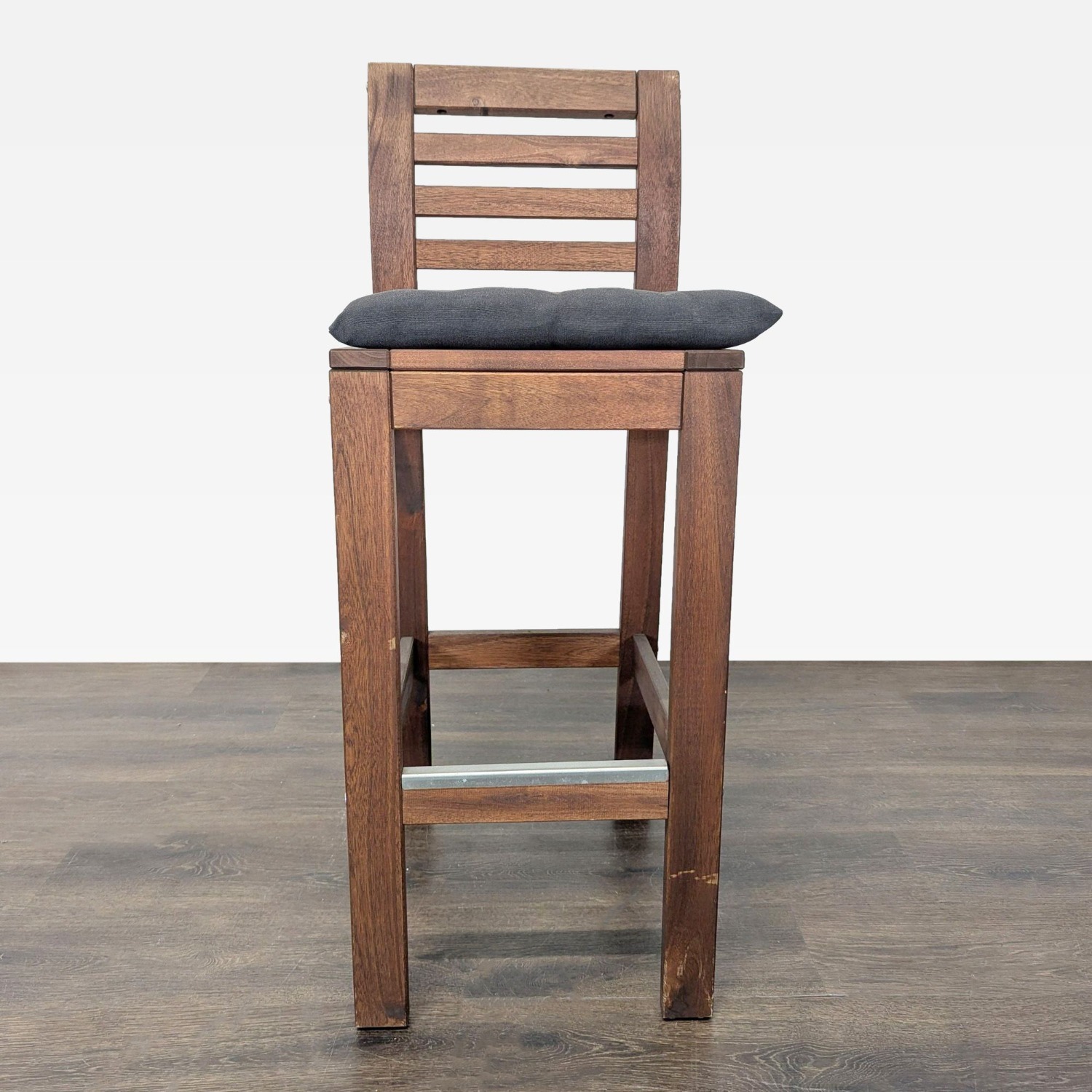 Wood Ladderback Bar Stool with Cushion	 - image-5