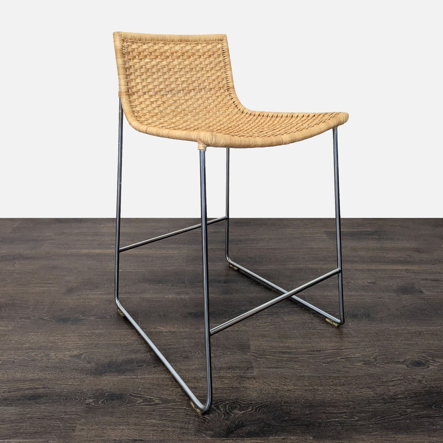 Set of 3 Rattan Woven Counter/Bar Stools	 - image-2