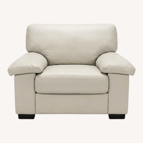 Used Italsofa Beige Leather Lounge Armchair for sale on AptDeco