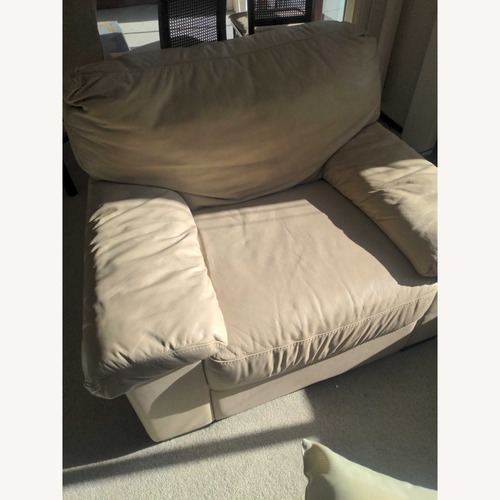 Used Italsofa Beige Leather Lounge Armchair for sale on AptDeco