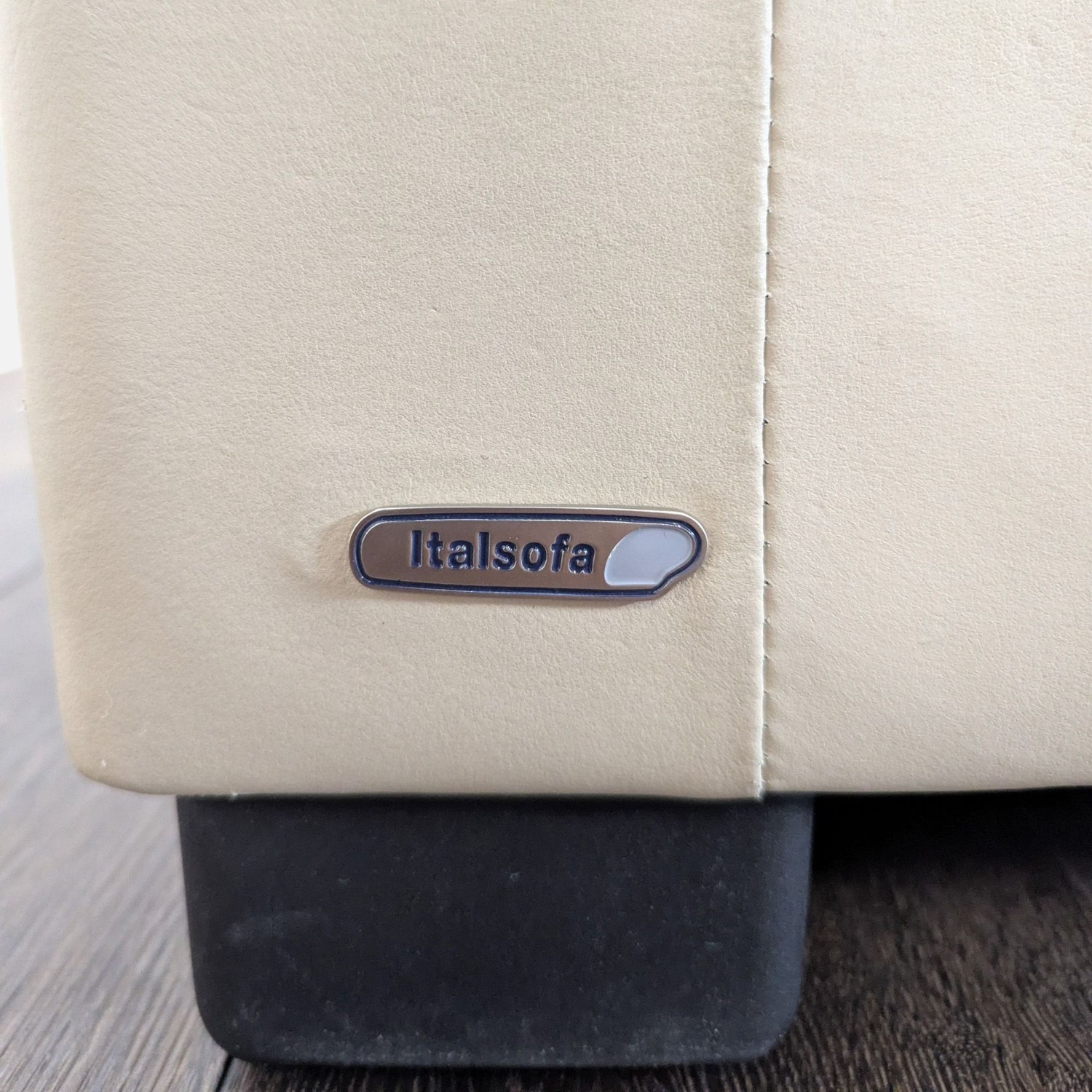 Italsofa Beige Leather Lounge Armchair - image-3