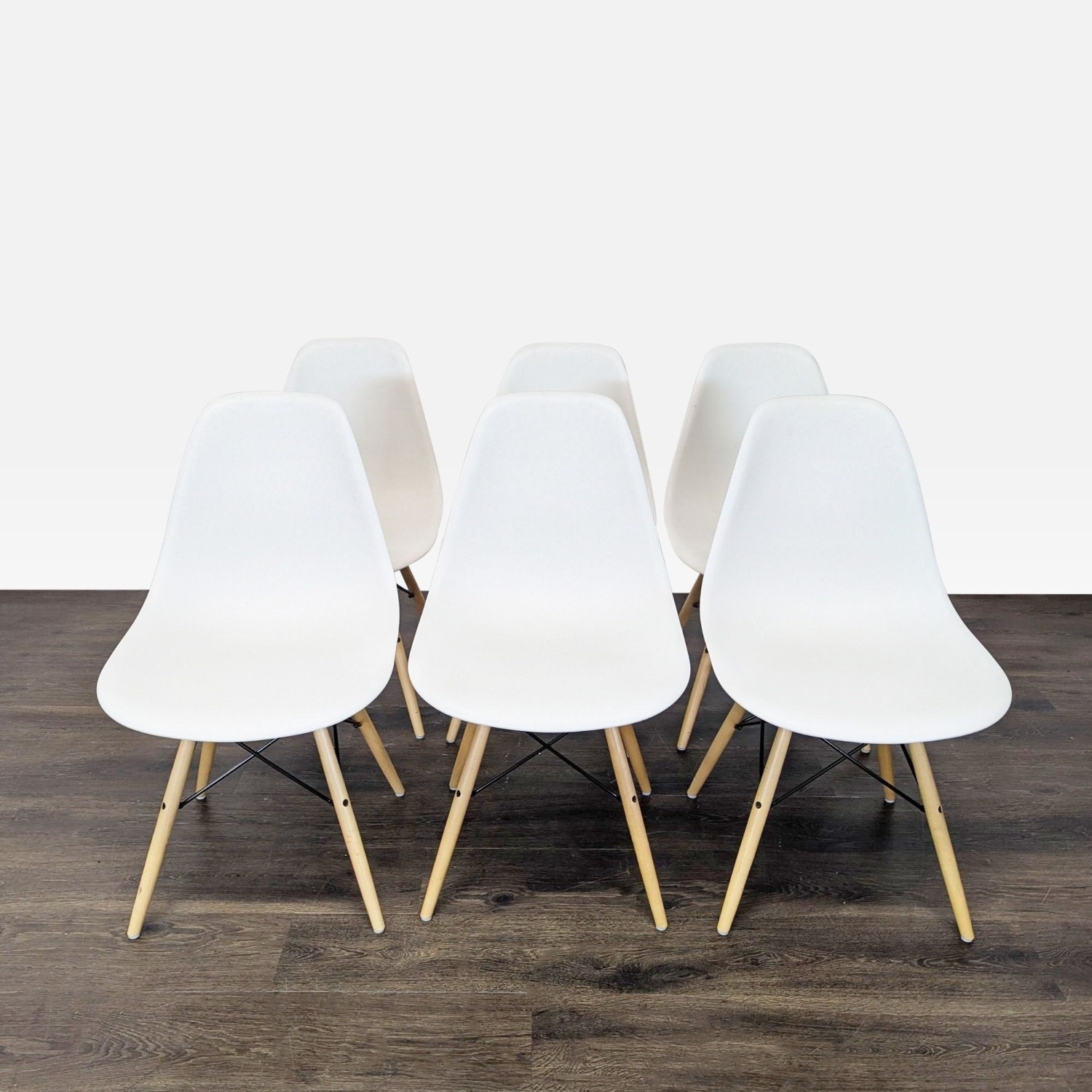 Set of 6 Herman Miller Eames Molded Side Chairs - image-4