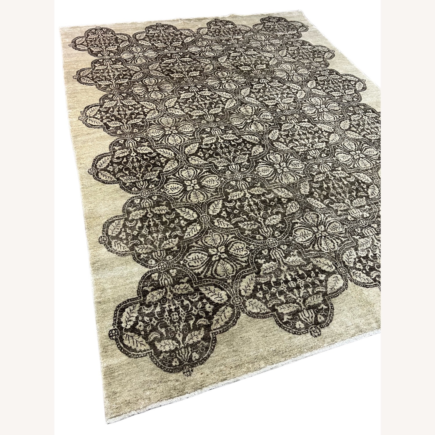 Dark Brown Wool Area Rug 9' x 12' - image-5