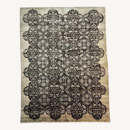 Used Dark Brown Wool Area Rug 9' x 12' for sale on AptDeco