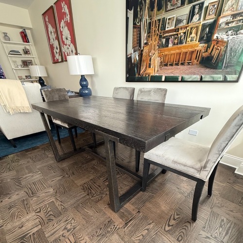 Used Restoration Hardware T-Brace Rectangular Extension Dining Table for sale on AptDeco