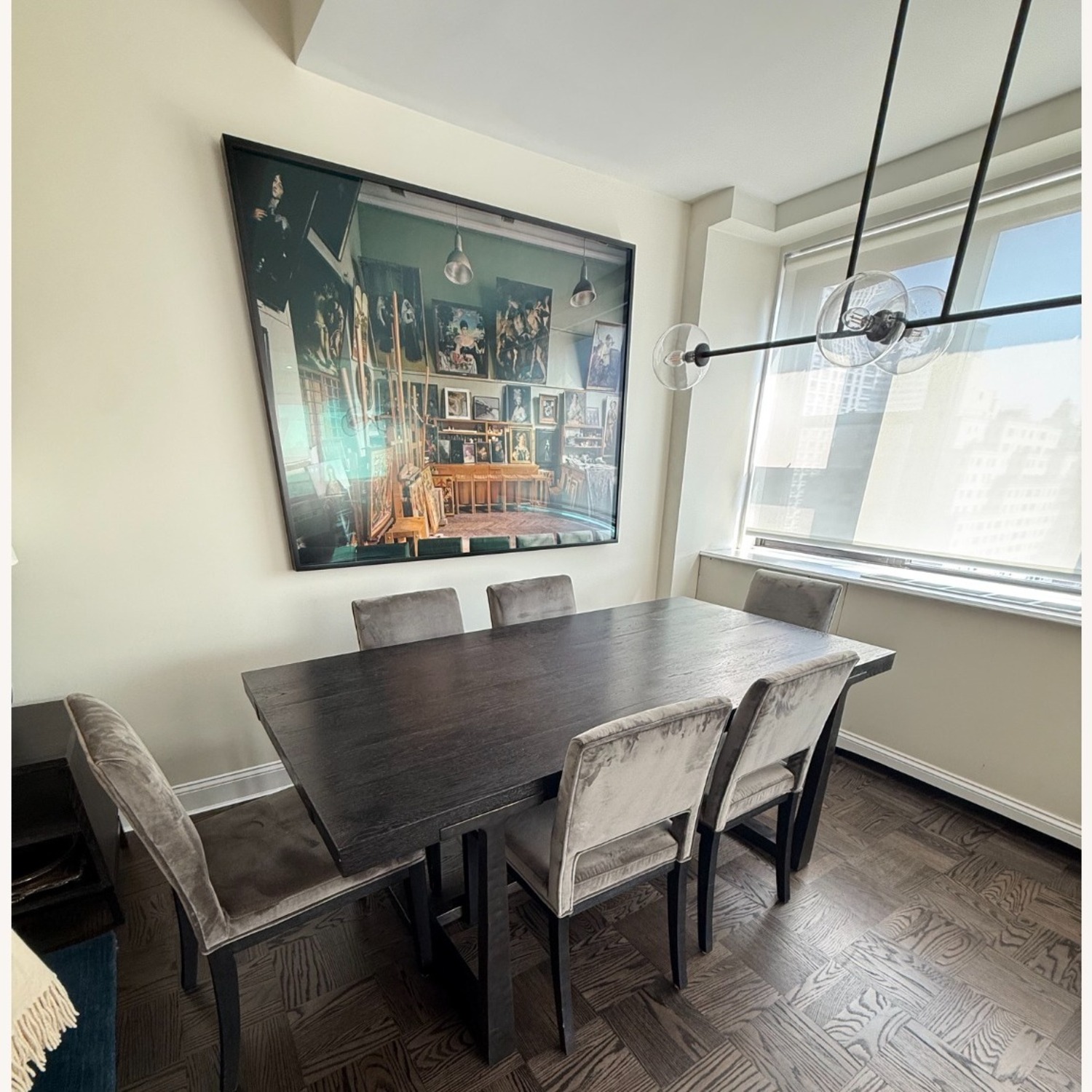 Restoration Hardware T-Brace Rectangular Extension Dining Table - image-4