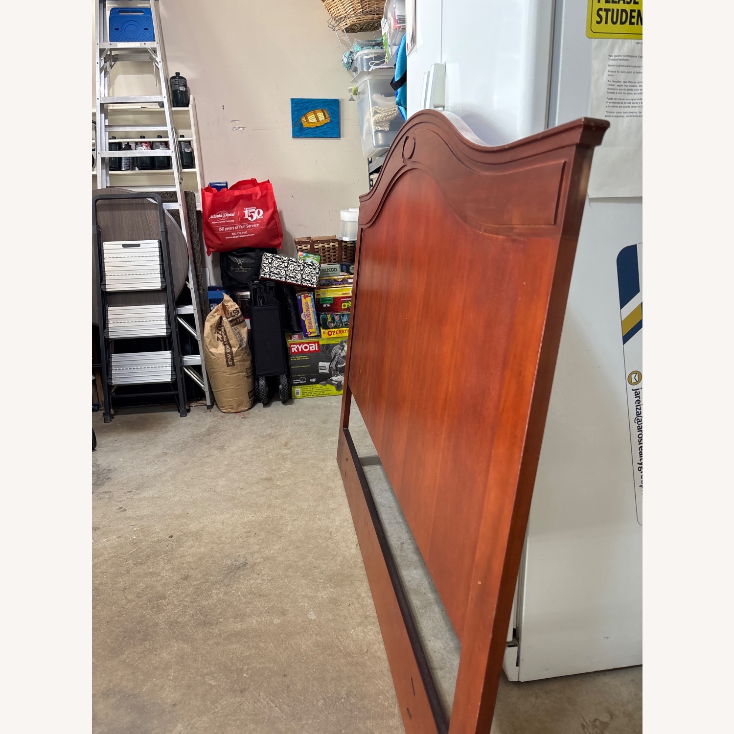 Dark Brown Wood Headboard - image-3
