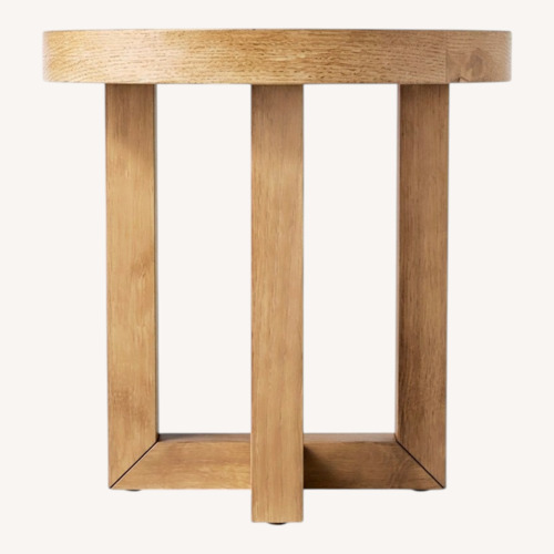 Used Threshold By Studio Mcgee Natural Wood Side Table for sale on AptDeco