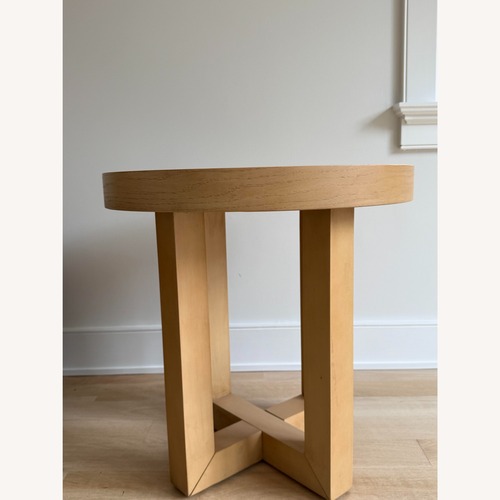 Used Threshold By Studio Mcgee Natural Wood Side Table for sale on AptDeco