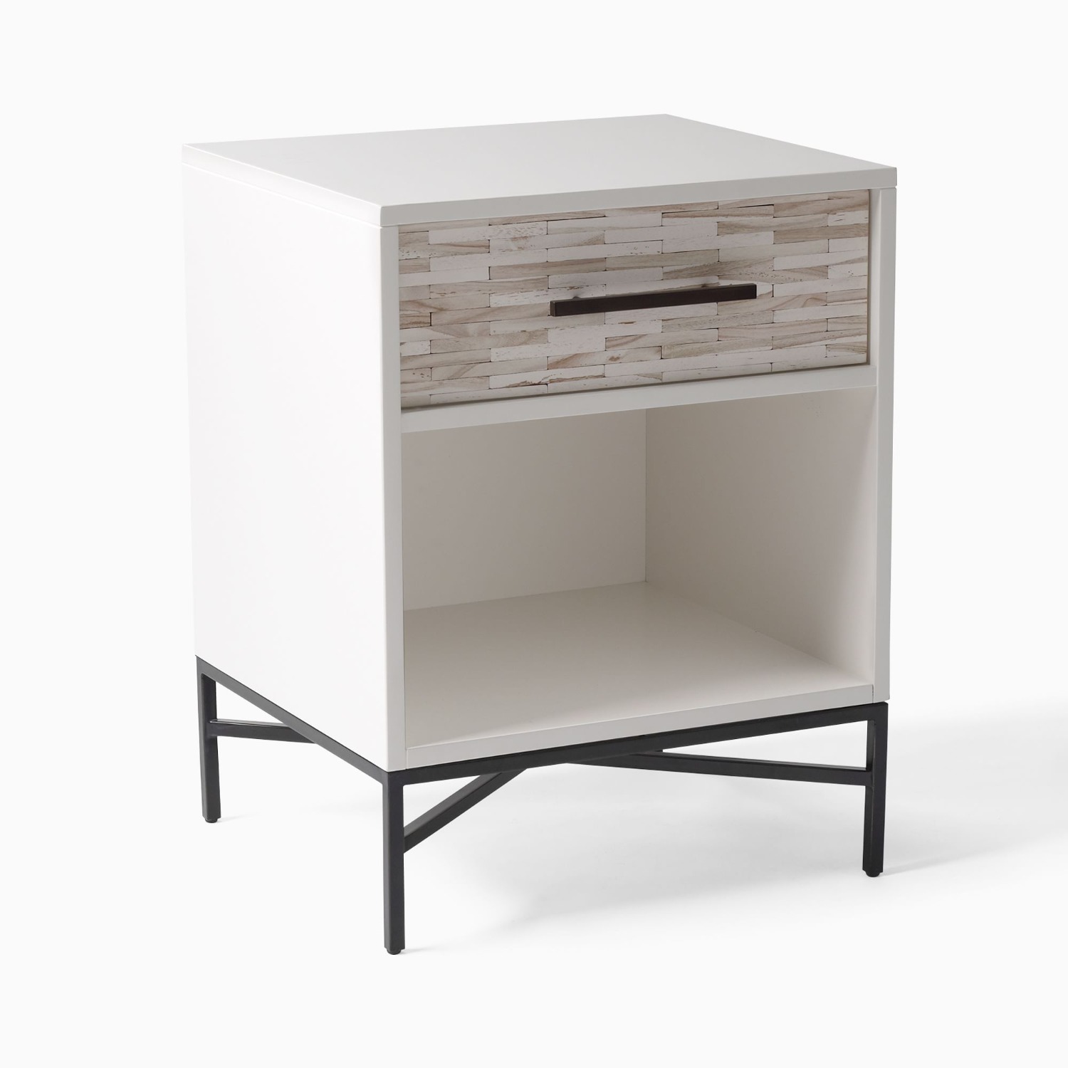 West Elm Wood Tiled Nightstand - image-1