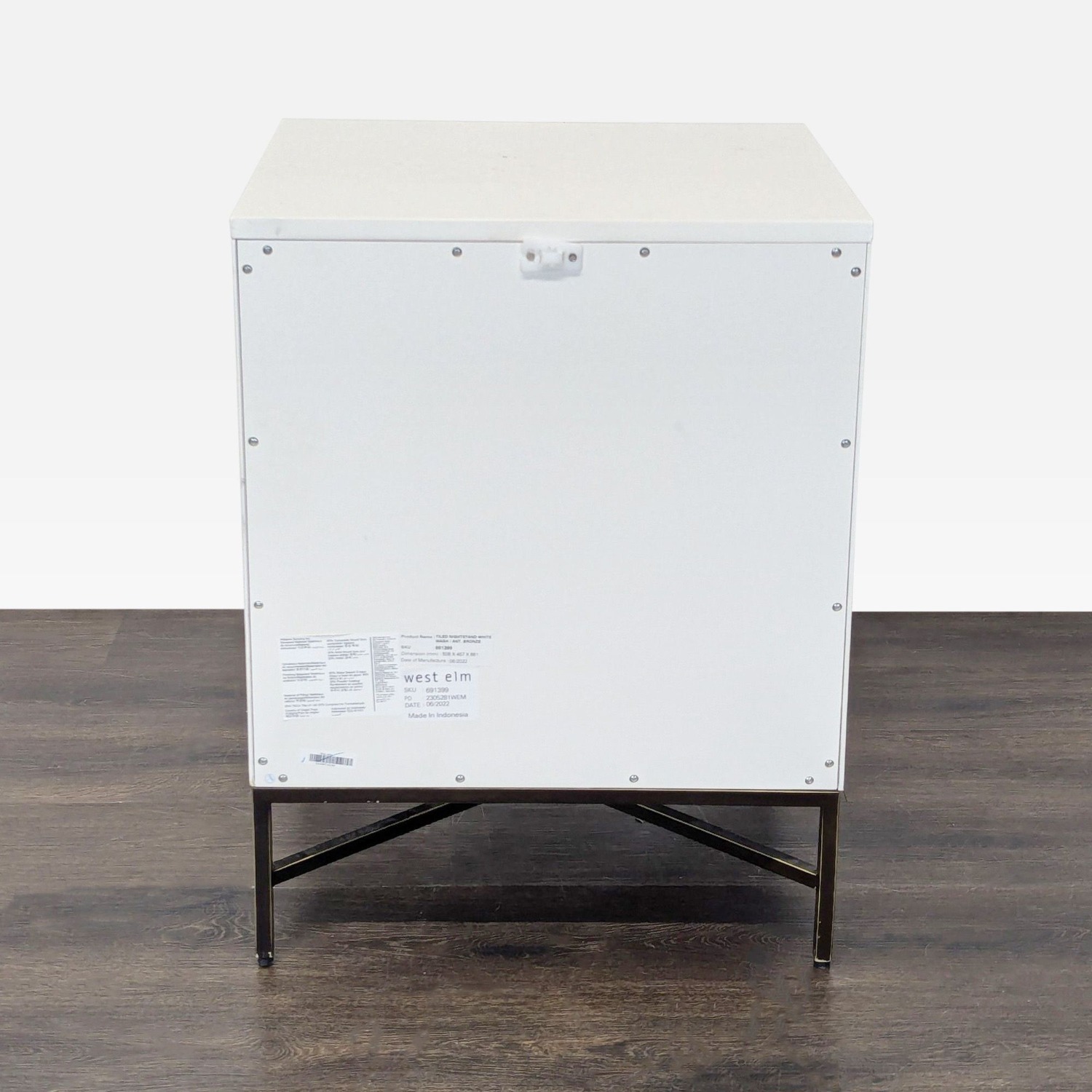 West Elm Wood Tiled Nightstand - image-4