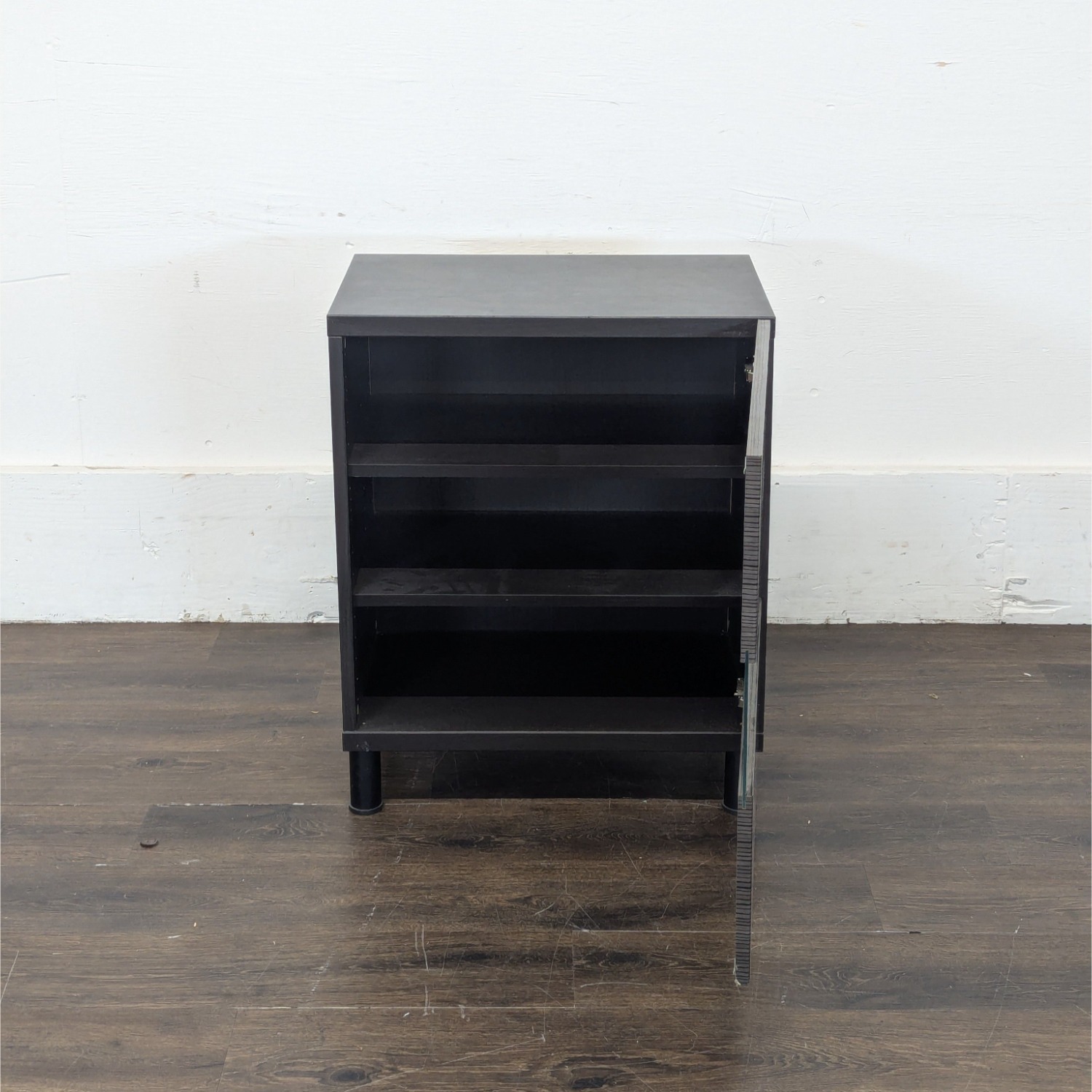 Three Shelf Nightstand with Cabinet Doors	 - image-1