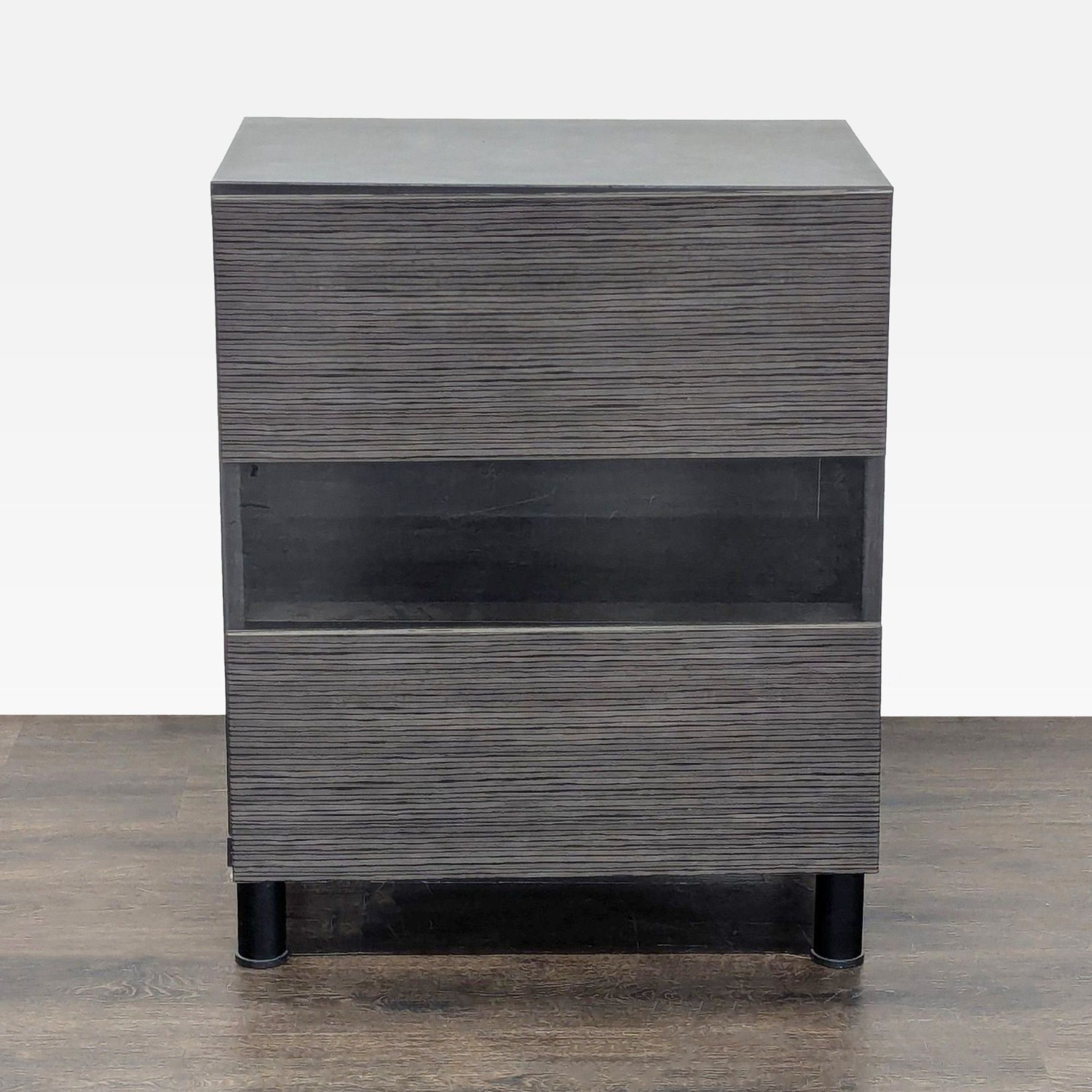 Three Shelf Nightstand with Cabinet Doors	 - image-4