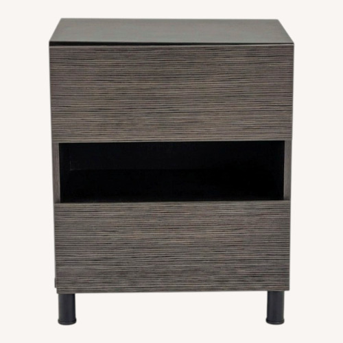 Used Three Shelf Nightstand with Cabinet Doors	 for sale on AptDeco