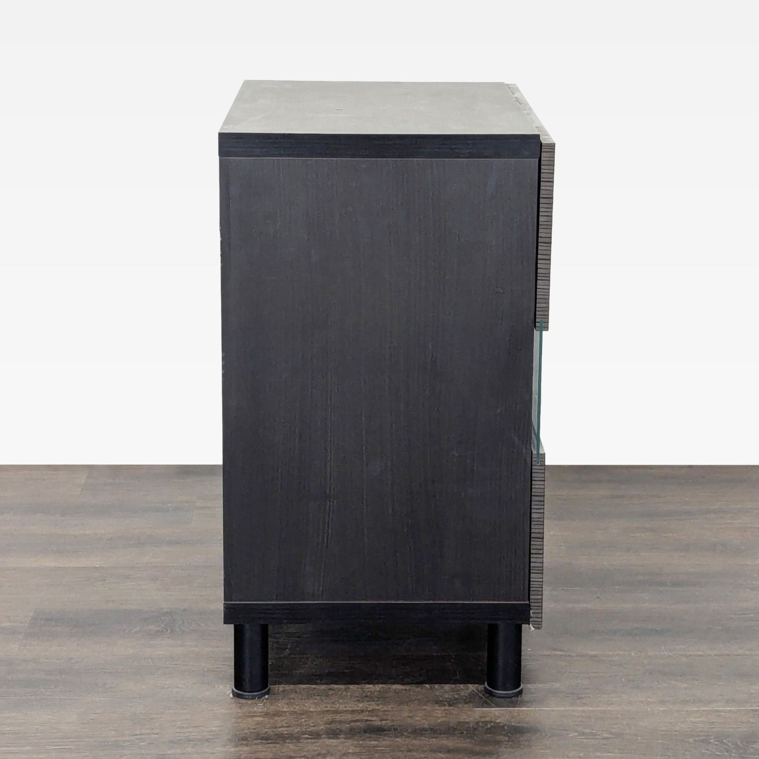 Three Shelf Nightstand with Cabinet Doors	 - image-2