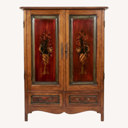 Used Domain Furniture Light Brown/reddish Wood Armoire for sale on AptDeco
