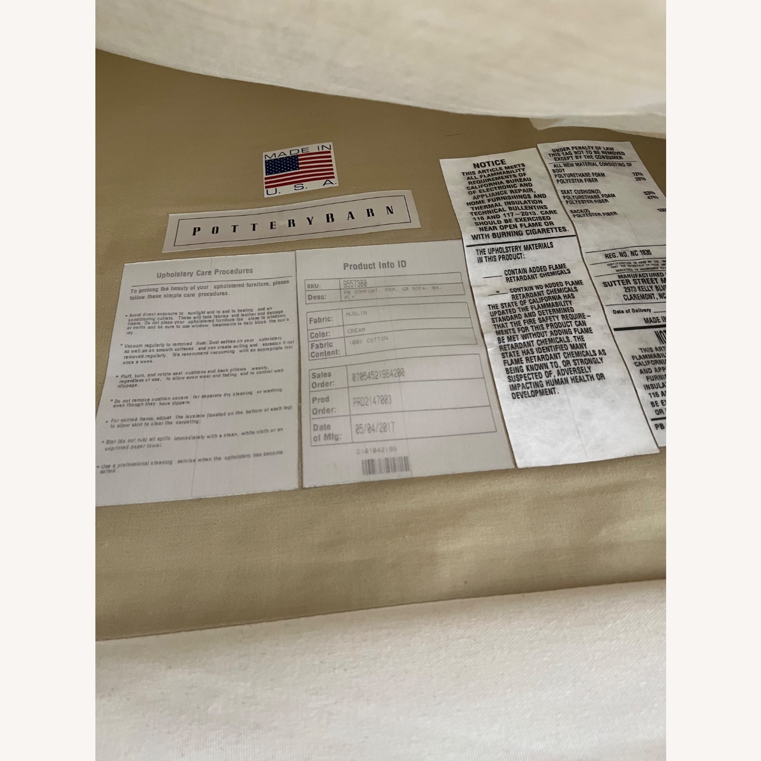 Pottery Barn PB Comfort Natural Fabric 3+ Seater Sofa - image-4