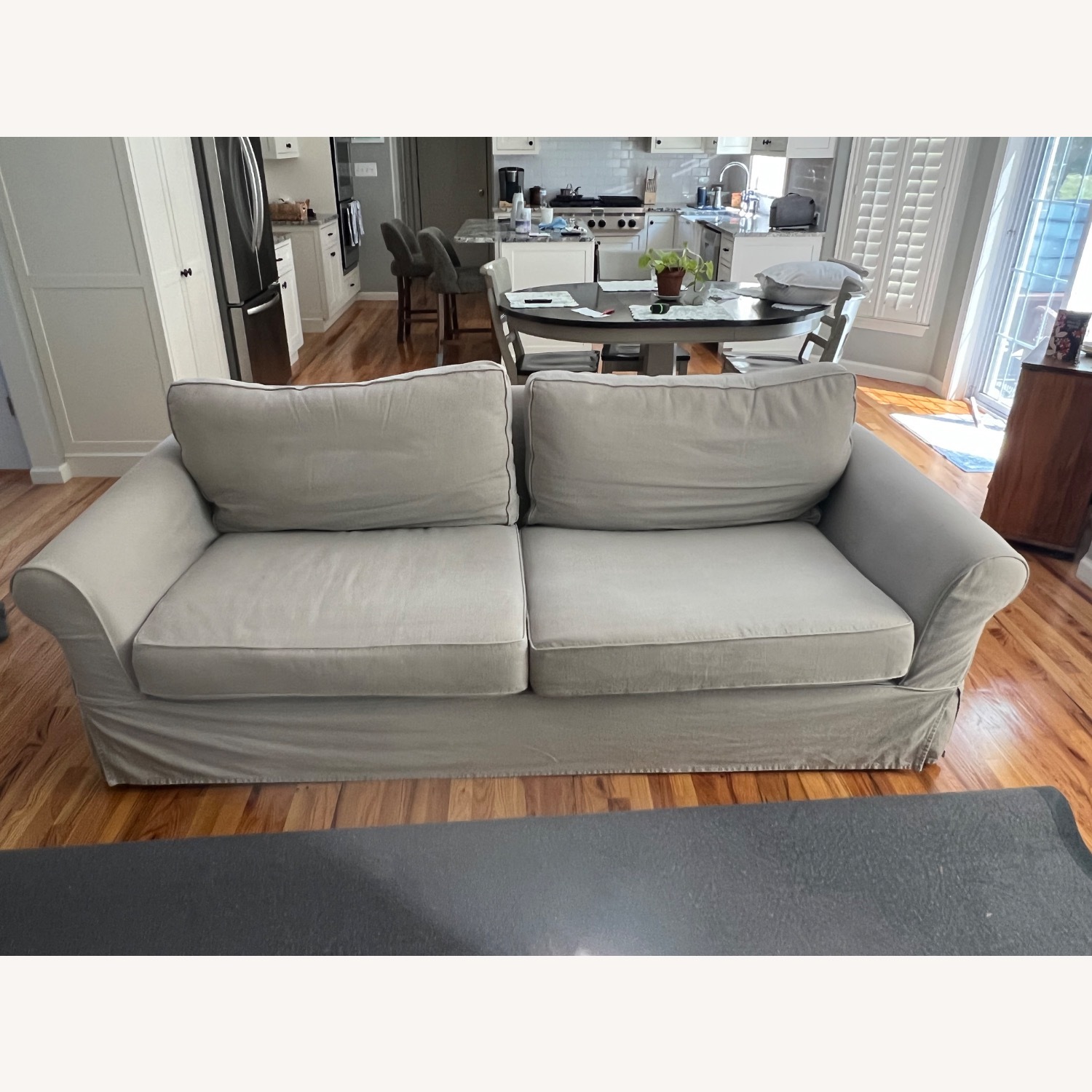 Pottery Barn PB Comfort Natural Fabric 3+ Seater Sofa - image-1