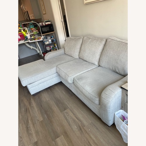 Used Raymour & Flanigan Caid 2-pc. Chenille Sectional Sofa for sale on AptDeco